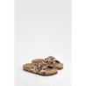 Leopardenprint Sandalen Mit Überkreuzten Riemchen - 37, Leopard