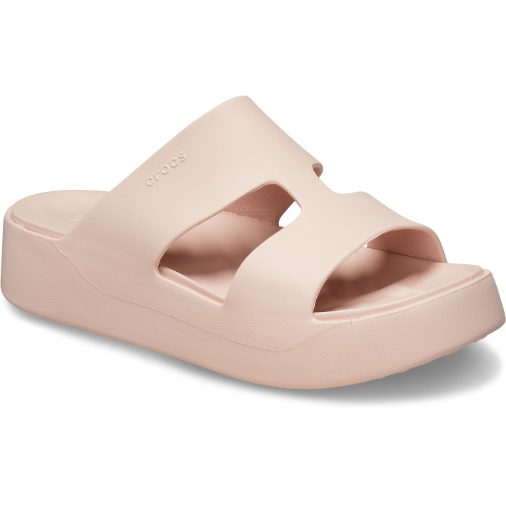 Crocs Badepantolette »Getaway Platform H-Strap«, Sommerschuh, Schlappen, Badeschuh, Poolslides, weiche Innensohle