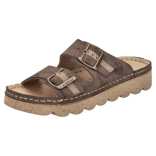 Rieker Pantolette, Sommerschuh, Schlappen, Hausschuh mit verstellbaren Schnallen