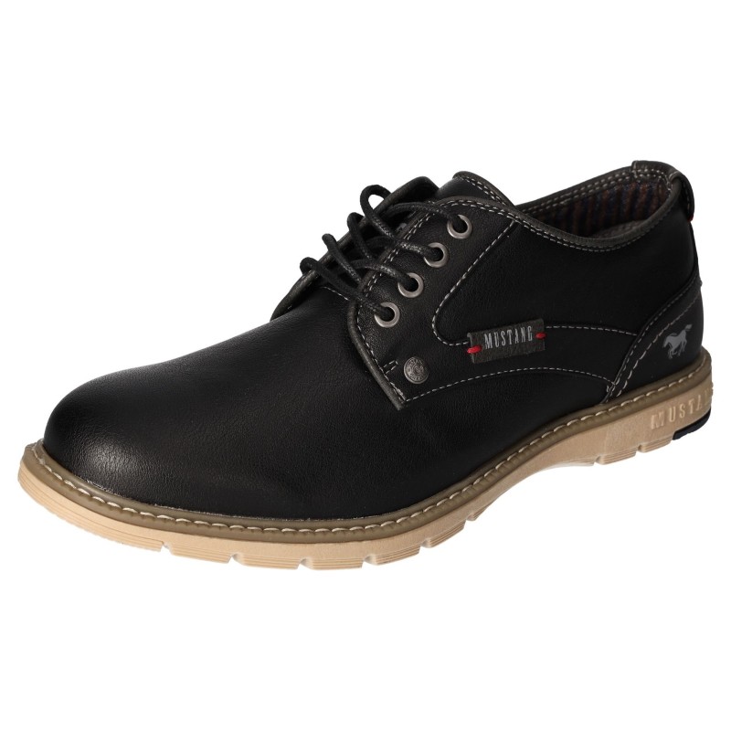 Mustang Shoes Schnürschuh, Freizeitschuh, Halbschuh, Schnürschuh mit Logoschriftzug