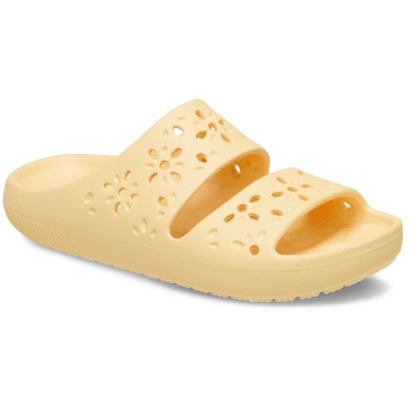 Crocs Badepantolette »Classic Floral Cut Out Sandal«, Sandale, Sommerschuh, Pool Slides mit genoppter Innensohle