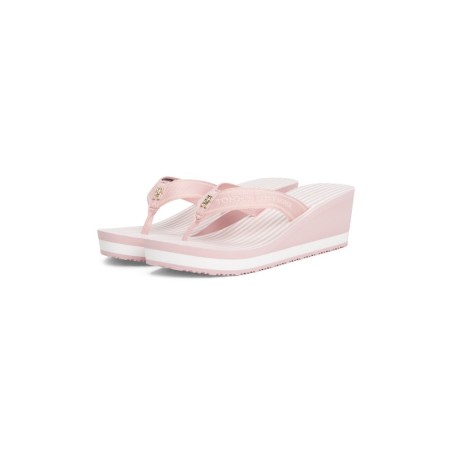 Tommy Hilfiger Dianette »TH STRIPES WEDGE BEACH SANDAL«, Zehentrenner, Sommerschuh mit gestreifter Innensohle
