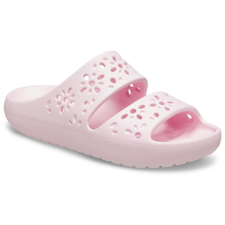 Crocs Badepantolette »Classic Floral Cut Out Sandal«, Sandale, Sommerschuh, Pool Slides mit genoppter Innensohle