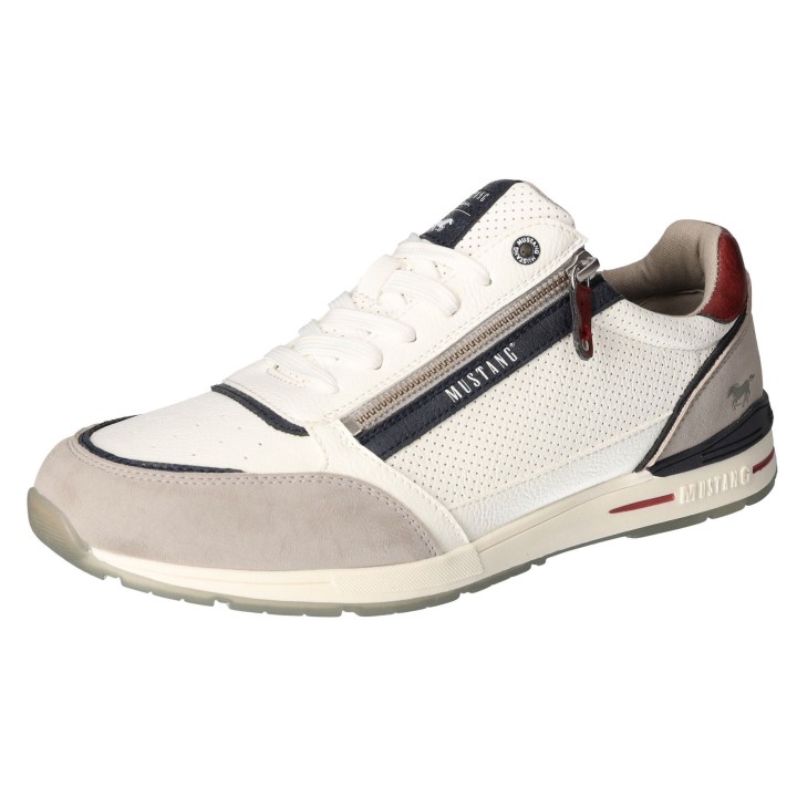Mustang Shoes Sneaker, mit Außenreißverschluss, Freizeitschuh, Halbschuh, Schnürschuh