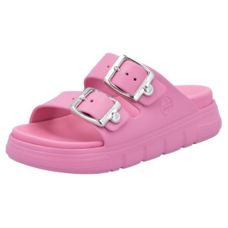 Rieker Pantolette, Plateau, Sommerschuh, Schlappen in Weite G (-weit)