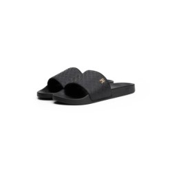 Tommy Hilfiger Pantolette »TH MONOGRAM POOLSIDE«, Bequemschuh, Sommerschuh, Schlupfschuh mit TH-Schmuckelement