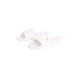 Tommy Hilfiger Pantolette »TH MONOGRAM POOLSIDE«, Bequemschuh, Sommerschuh, Schlupfschuh mit TH-Schmuckelement