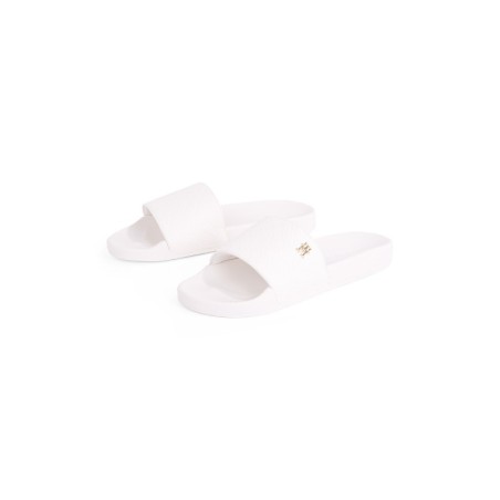 Tommy Hilfiger Pantolette »TH MONOGRAM POOLSIDE«, Bequemschuh, Sommerschuh, Schlupfschuh mit TH-Schmuckelement