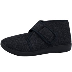 PADERO Herren Klettschuhe Hausschuh weit geschnitten