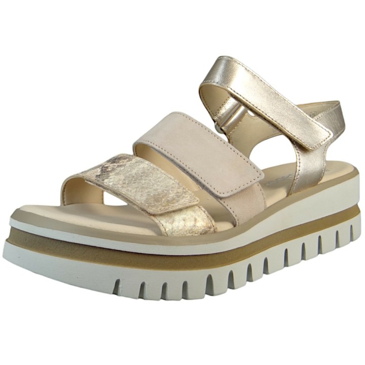 Damen Komfort Sandalen Snake Keil F-Weite 44.620 Grau 34 Rou... 42