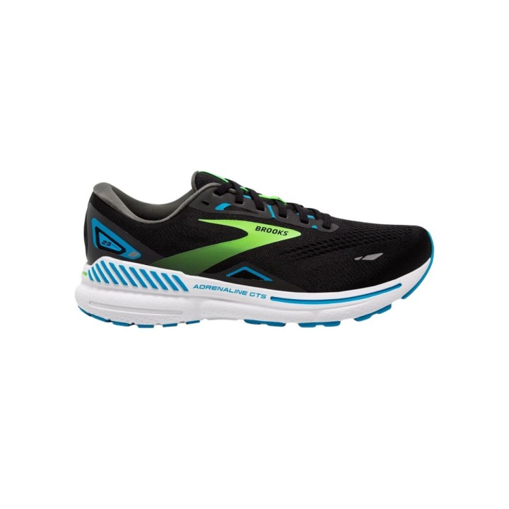 Schuhe Brooks Adrenaline GTS 23 Wide Schwarz Blau Grün AW23, Größe 42,5 - EUR