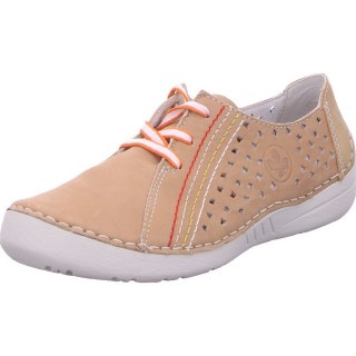 Rieker Freizeit Schnürer für Weiblich in beige Schnürschuh (1-tlg)