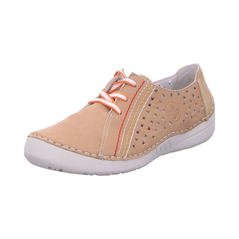 Rieker Freizeit Schnürer für Weiblich in beige Schnürschuh (1-tlg)