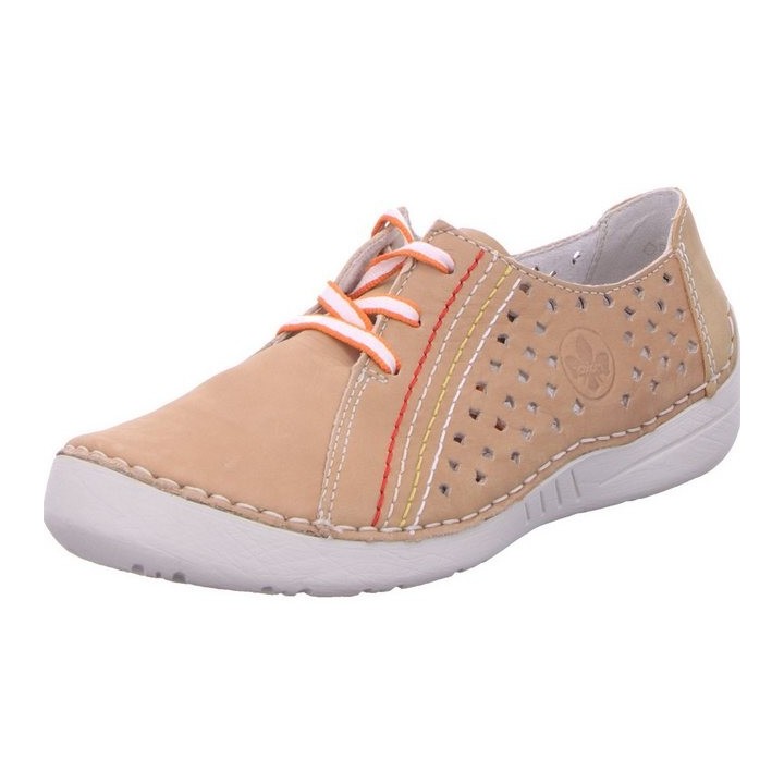 Rieker Freizeit Schnürer für Weiblich in beige Schnürschuh (1-tlg)