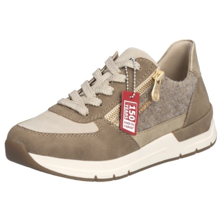 Rieker Sneaker, Freizeitschuh, Schnürschuh, Halbschuh mit modischen Akzenten
