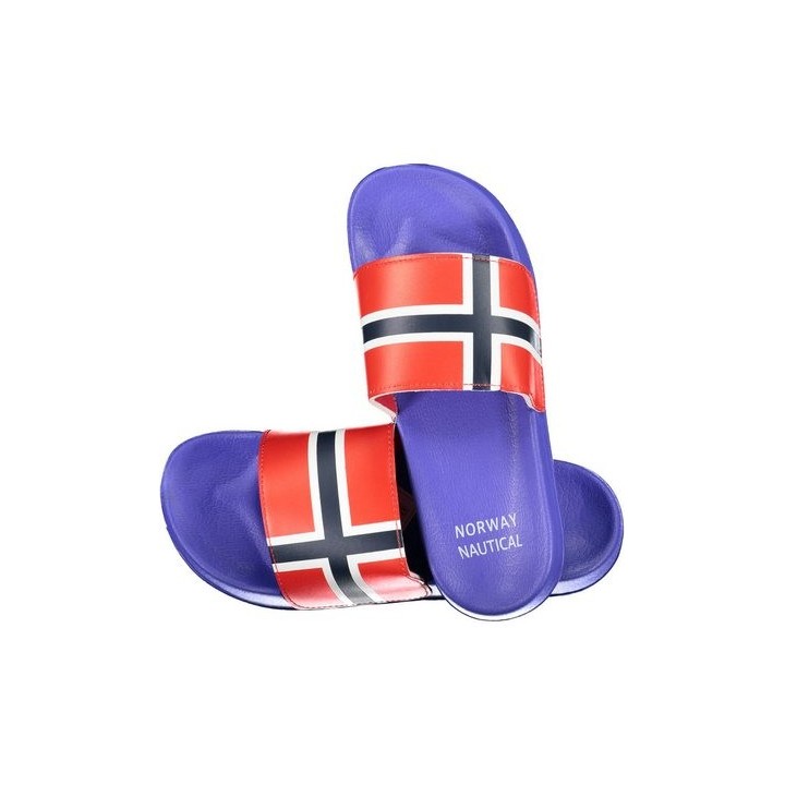 NORWAY 1963 Badeschuh Herrenschuh Pantoffel: Blaue Ciabatta mit