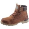 Mustang Shoes Winterboots, Schnürboots, Stiefelette, Workerboots, Kontrastbesatz, Logo-Aufnäher