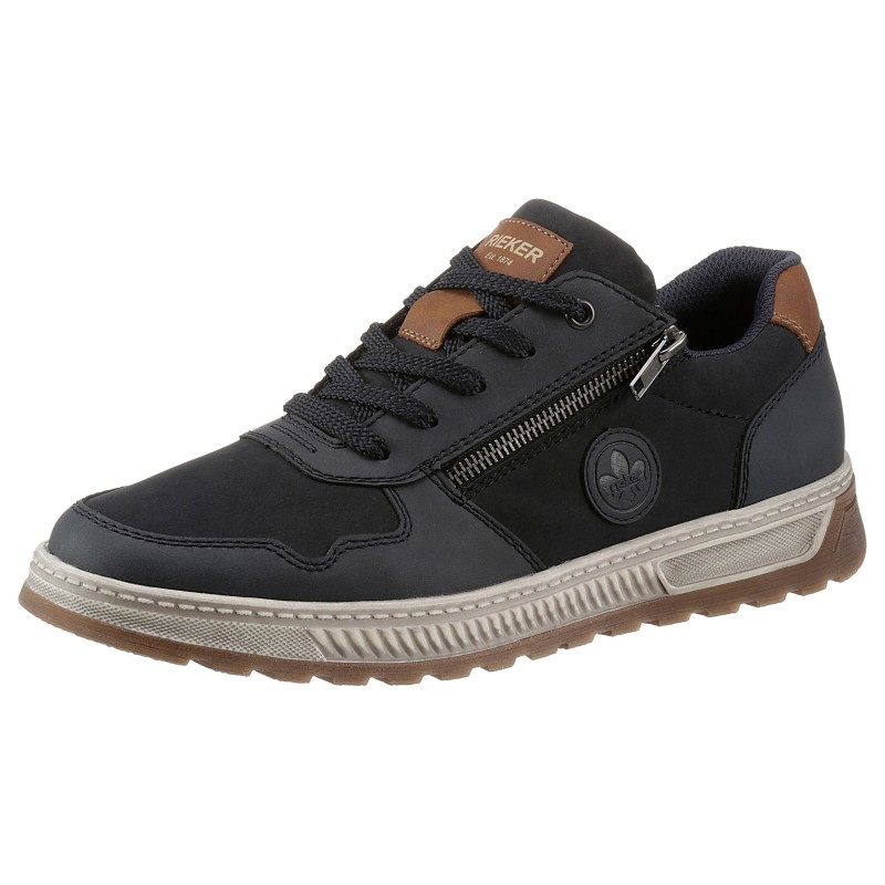 Rieker Sneaker, Freizeitschuh, Halbschuh, Schnürschuh mit Kontrastbesatz