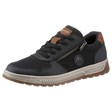 Rieker Sneaker, Freizeitschuh, Halbschuh, Schnürschuh mit Kontrastbesatz