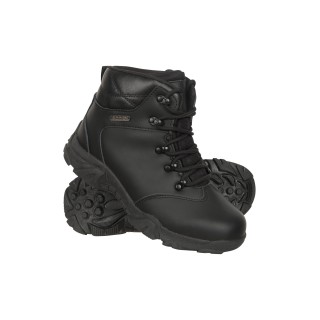 Canyon Wasserdichte Kinder Leder Trekking-Stiefel - Schwarz