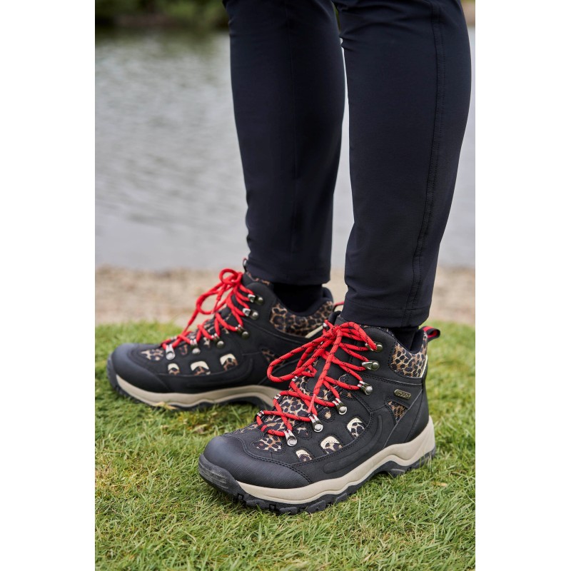 Adventurer Gemusterte Wasserdichte Damenstiefel - Schwarz