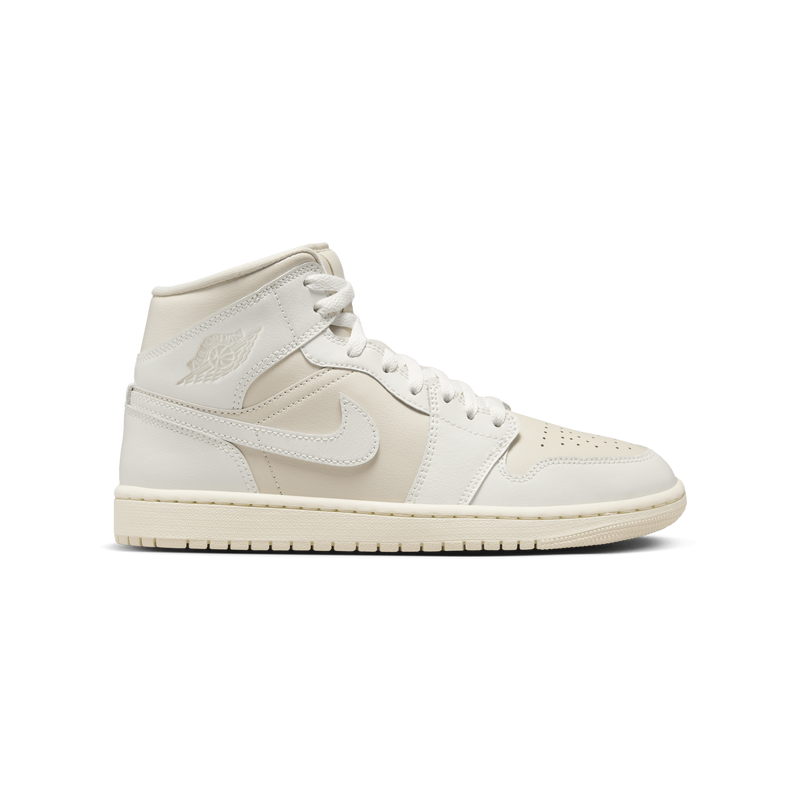 Jordan 1 Mid Damen Schuhe - Beige - Größe: 36.5 - Polyester - Foot Locker