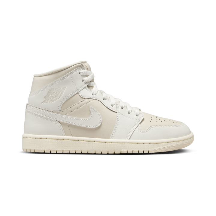 Jordan 1 Mid Damen Schuhe - Beige - Größe: 36.5 - Polyester - Foot Locker
