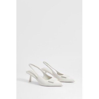 Spitze Slingback-Pumps - White - 39, White