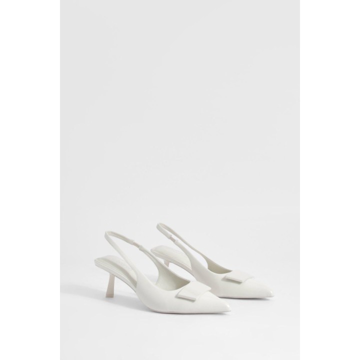 Spitze Slingback-Pumps - White - 39, White