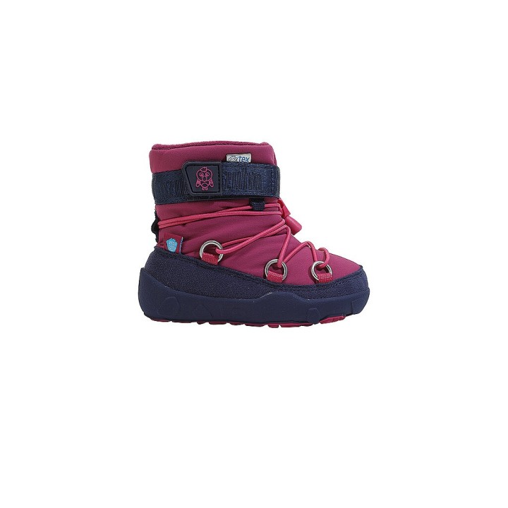 AFFENZAHN Kinder Barfußschuhe - Stiefel SNOWY Flamingo beere | 21