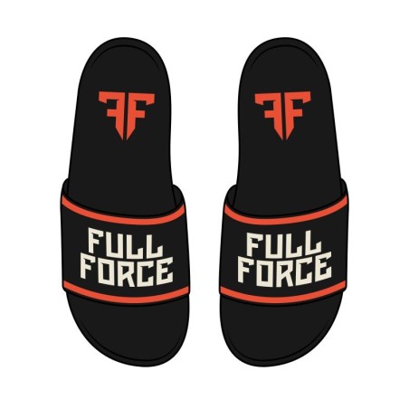 Full Force 2024 Sandale - Strandsandale - EU37-38 bis EU39-40 - Größe EU 37-38 - schwarz  - Lizenziertes Merchandise!