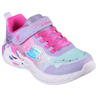 Skechers Sneaker "UNICORN DREAMS", Blinkschuh, Klettschuh, Kinderschuh mit Gummizug und Klettriegel