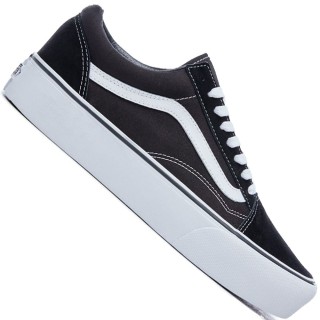 Vans Old Skool Platform Black White