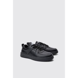 Klobige schwarze Spitzen-Sneaker - 42, Schwarz