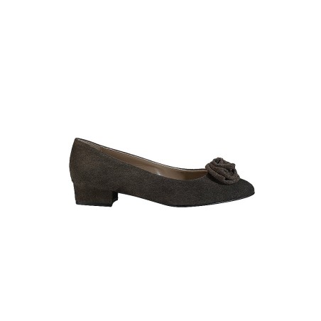 DIRNDL & BUA Trachtenschuhe - Ballerina hellbraun | 37