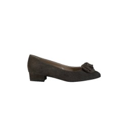 DIRNDL & BUA Trachtenschuhe - Ballerina hellbraun | 37