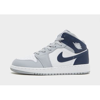 Jordan Air 1 Mid Kinder - White/Wolf Grey/Midnight Navy, White/Wolf Grey/Midnight Navy