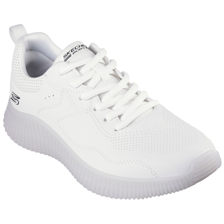 Skechers Sneaker "BOBS GEO-HOW DEBONAIR", Freizeitschuh, Halbschuh, Schnürschuh im monochrome Look