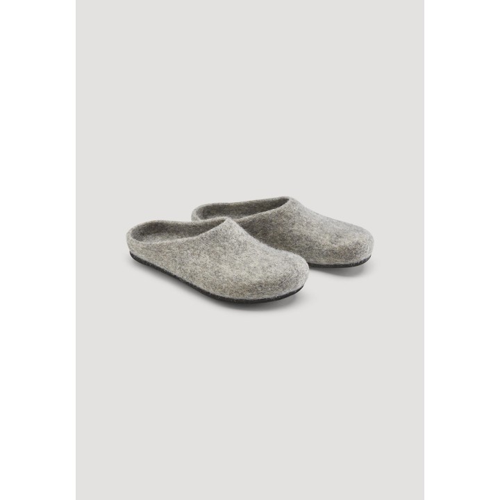 hessnatur Hausschuhe Filz-Hausschuhe aus Gotlandschaf-Schurwolle - grau - Größe 36