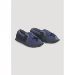 hessnatur Kinderschuhe Hausschuhe aus Schurwolle - blau - Größe 25