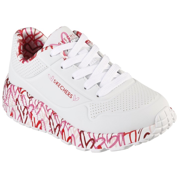 Skechers Sneaker "UNO LITE-LOVELY LUV", Schnürschuh mit bedruckter Sohle, Größenschablone zum Download