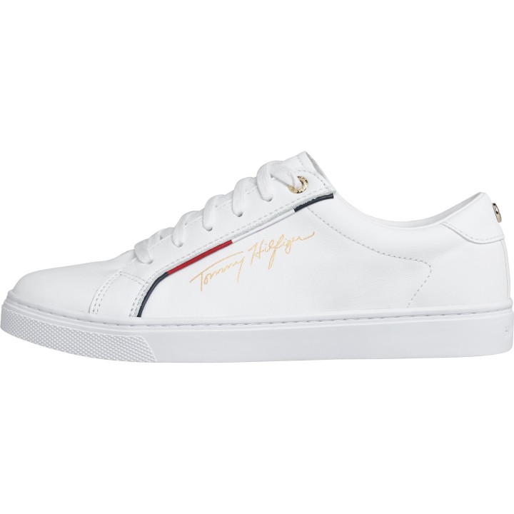 Tommy Hilfiger Sneaker "TOMMY HIFLIGER SIGNATURE SNEAKER", mit bunter Paspellierung, Freizeitschuh, Halbschuh, Schnürschuh