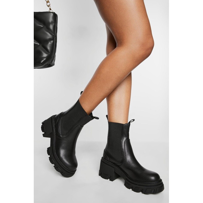 Klobige Chelsea-Stiefel Mit Absatz - Black - 38, Black