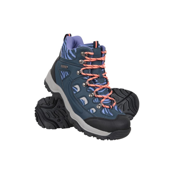 Adventurer Gemusterte Wasserdichte Damenstiefel - Marineblau