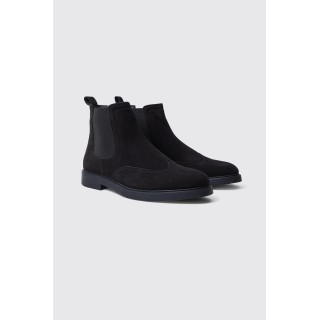 Chelsea-Stiefel aus Wildlederimitat - Schwarz - 42, Schwarz