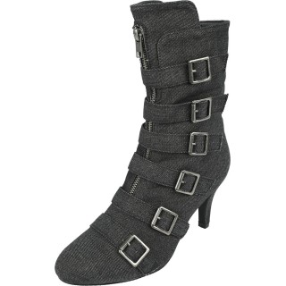 Rock Rebel by EMP - Rock Stiefel - Jeans Heels - EU37 bis EU41 - für Damen - Größe EU37 - schwarz