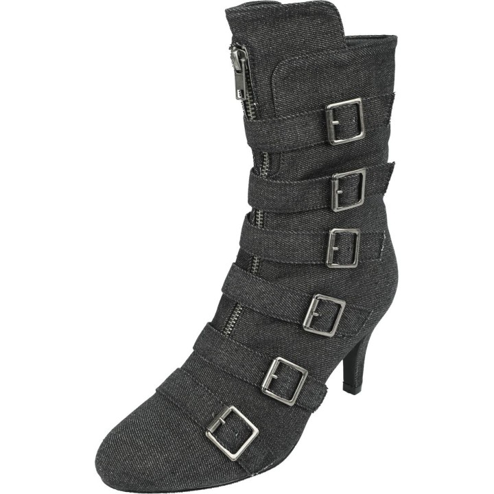 Rock Rebel by EMP - Rock Stiefel - Jeans Heels - EU37 bis EU41 - für Damen - Größe EU37 - schwarz