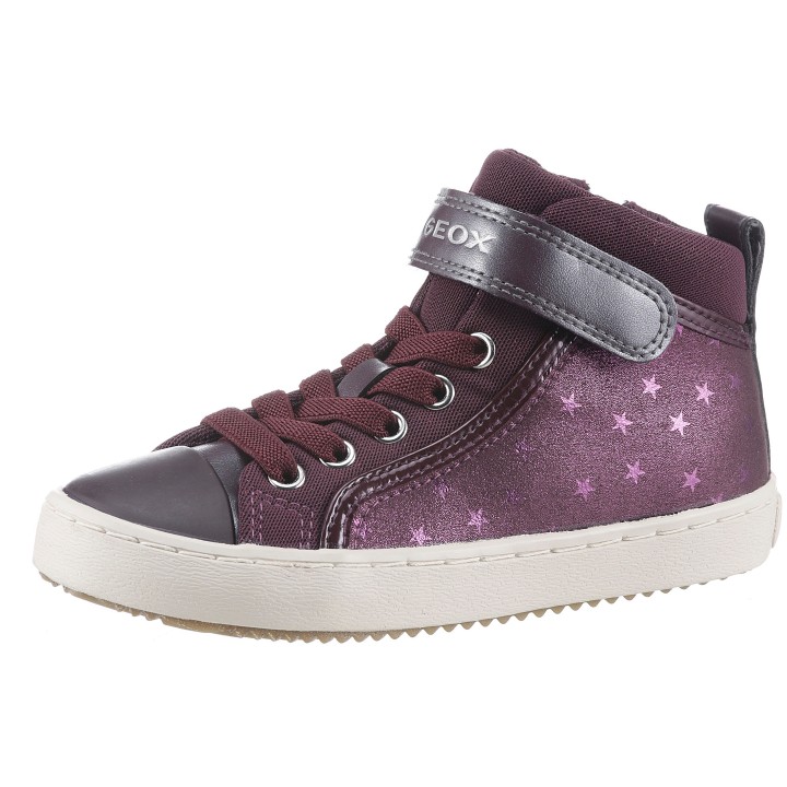 Geox Sneaker "J KALISPERA GIRL I", High Top Sneaker, Schnürboots, Freizeitschuh mit Gummizug