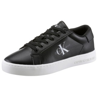 Calvin Klein Jeans Sneaker "CLASSIC CUPSOLE LACEUP LOW LTH", mit kontrastfarbigen Logodruck, Freizeitschuh, Halbschuh, Schnür