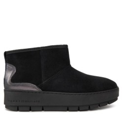 Schneeschuhe Tommy Hilfiger Metallic Suede Snowboot FW0FW07850 Schwarz